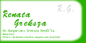renata greksza business card